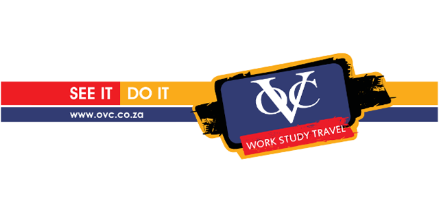 Logo of OVC featuring the text 'Work Study Travel' with a colorful design. - International Hotel School