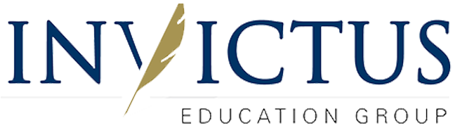 Logo of Invictus Education Group featuring the name 'Invictus' with a lightning bolt design.