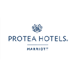 Logo of Protea Hotels, a brand under Marriott, featuring a stylized flower design.