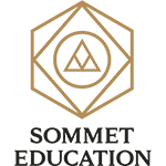 Logo of Sommet Education featuring a geometric design with a gold color scheme.